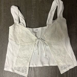 Garage White Lace Tank Top